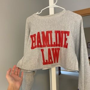 Hamline Law cropped crewneck